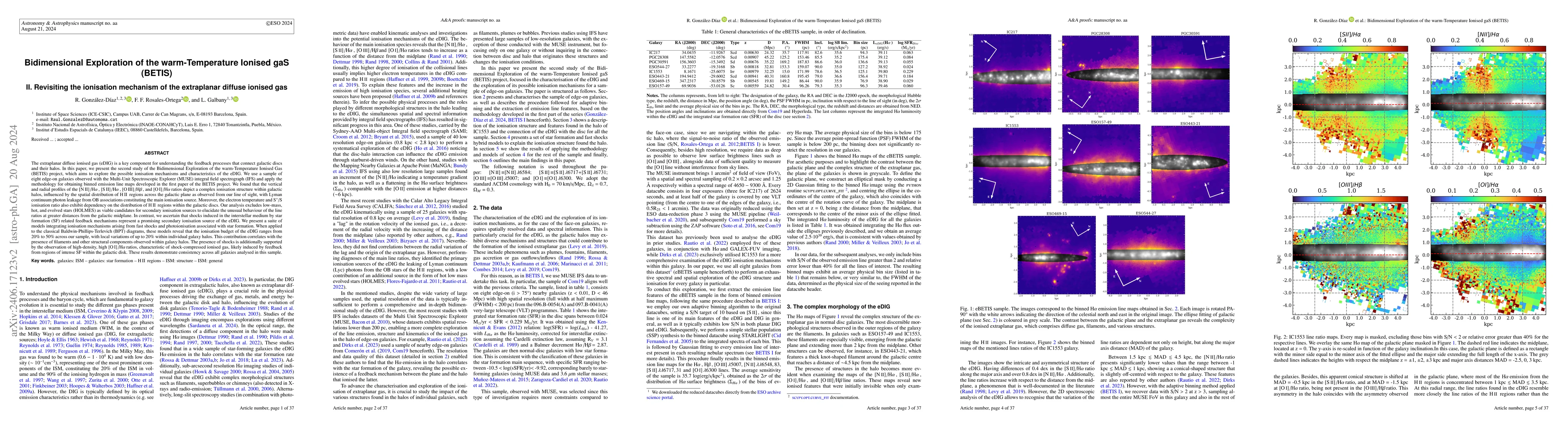 Thumbnail for Bidimensional Exploration of the warm-Temperature Ionised gaS (BETIS)
  II. Revisiting the ionisation mechanism of the extraplanar diffuse ionised
  gas