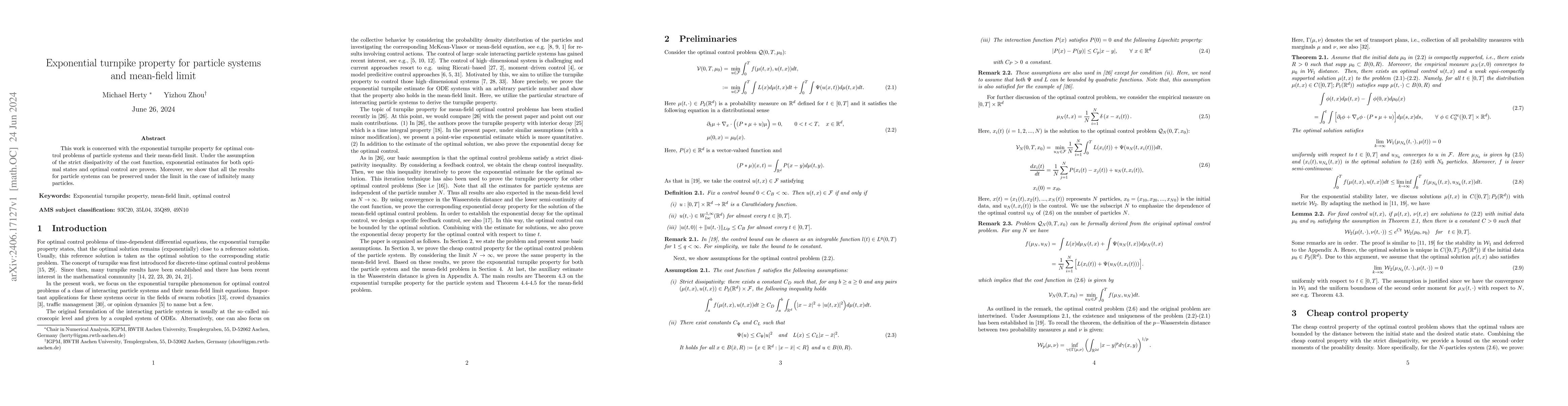 Thumbnail for Exponential turnpike property for particle systems and mean-field limit