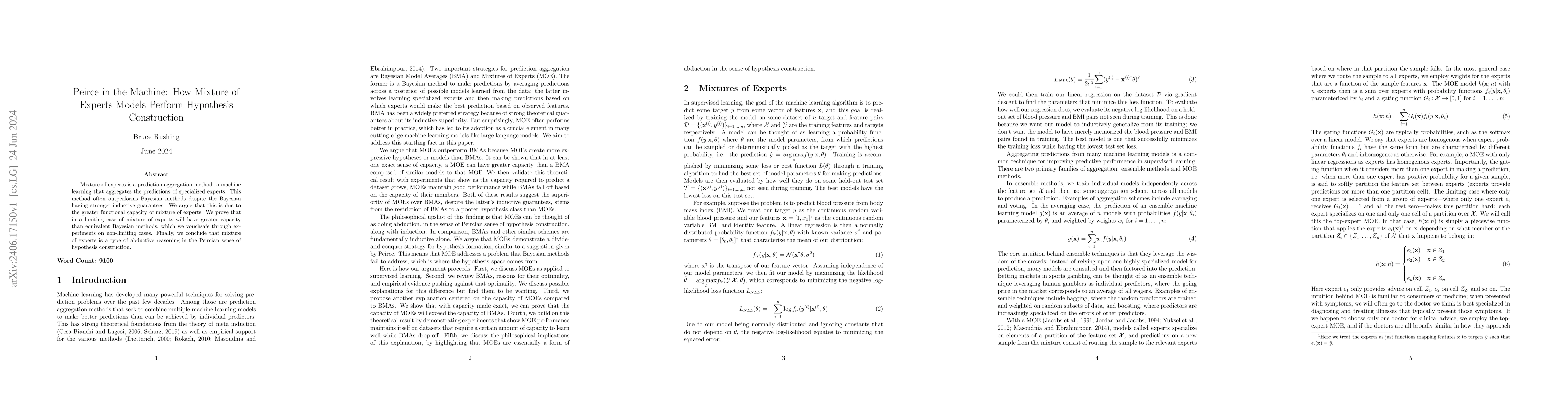 Thumbnail for Peirce in the Machine: How Mixture of Experts Models Perform Hypothesis
  Construction