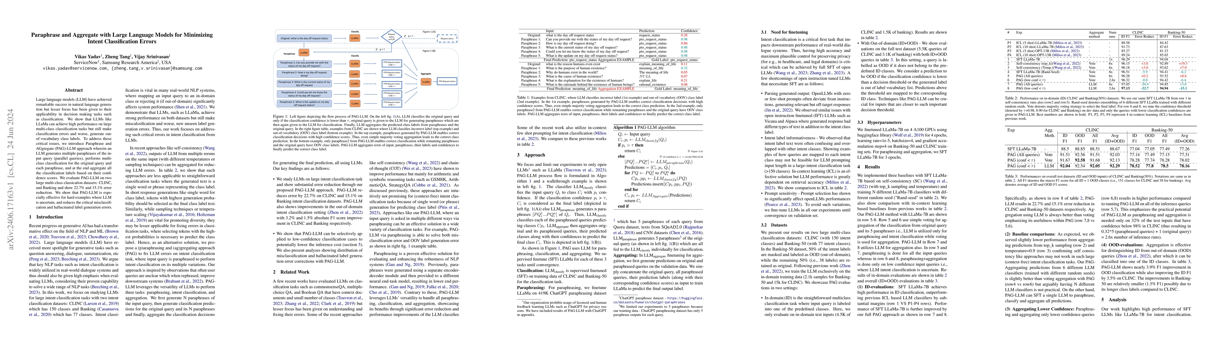 Thumbnail for Paraphrase and Aggregate with Large Language Models for Minimizing
  Intent Classification Errors