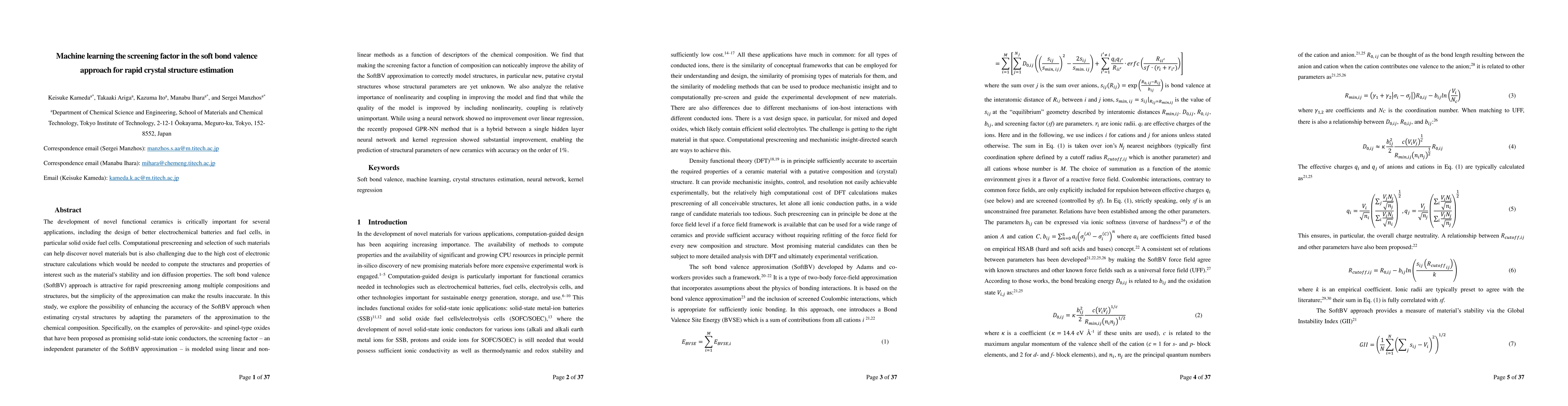 Thumbnail for Machine learning the screening factor in the soft bond valence approach
  for rapid crystal structure estimation