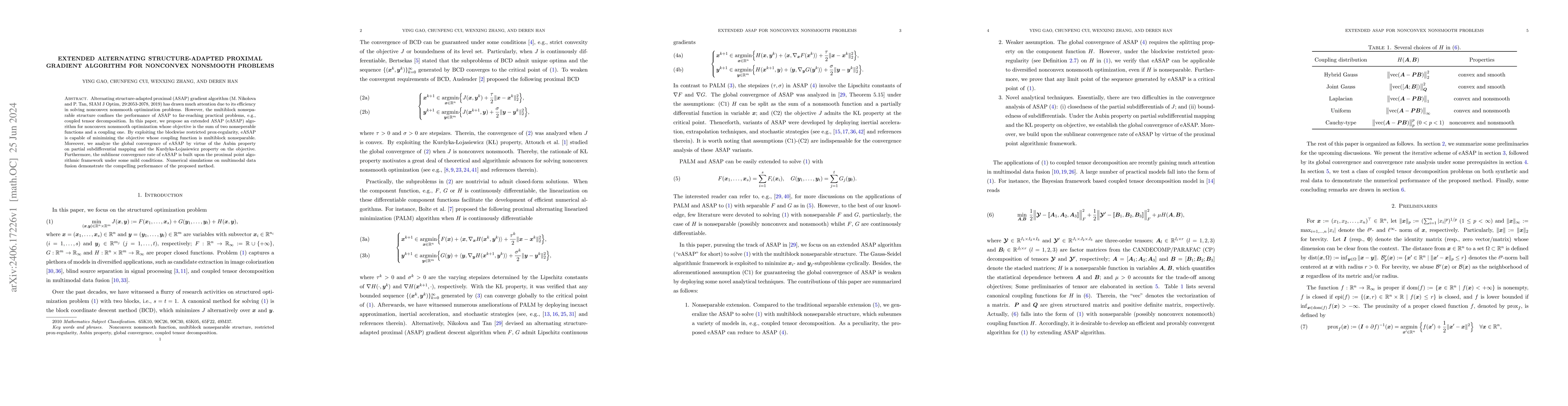 Thumbnail for Extended alternating structure-adapted proximal gradient algorithm for
  nonconvex nonsmooth problems