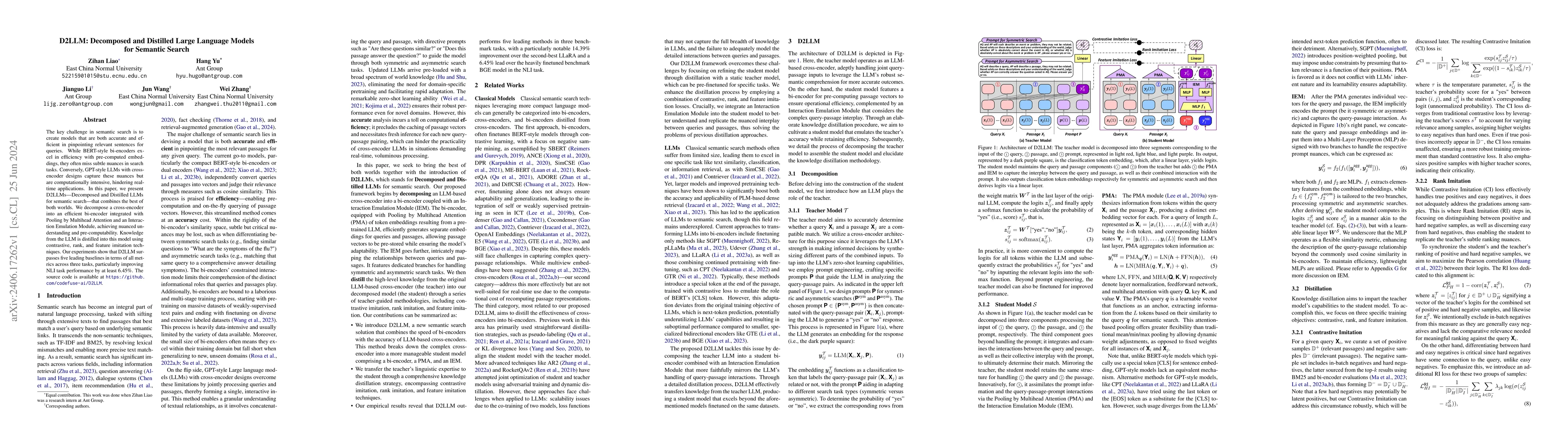 Thumbnail for D2LLM: Decomposed and Distilled Large Language Models for Semantic
  Search