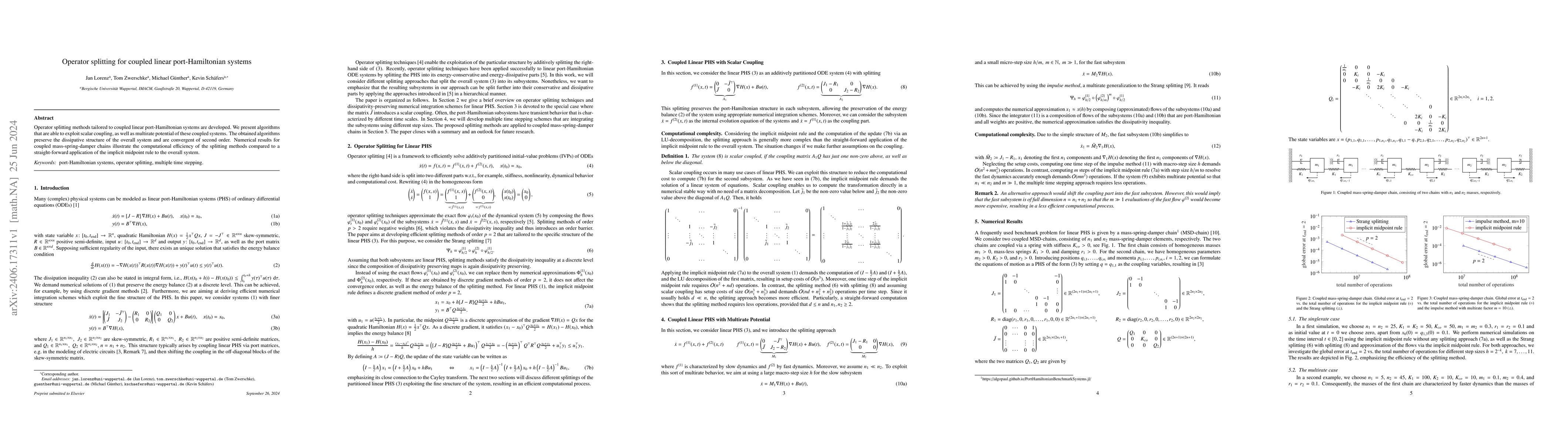 Thumbnail for Operator splitting for coupled linear port-Hamiltonian systems