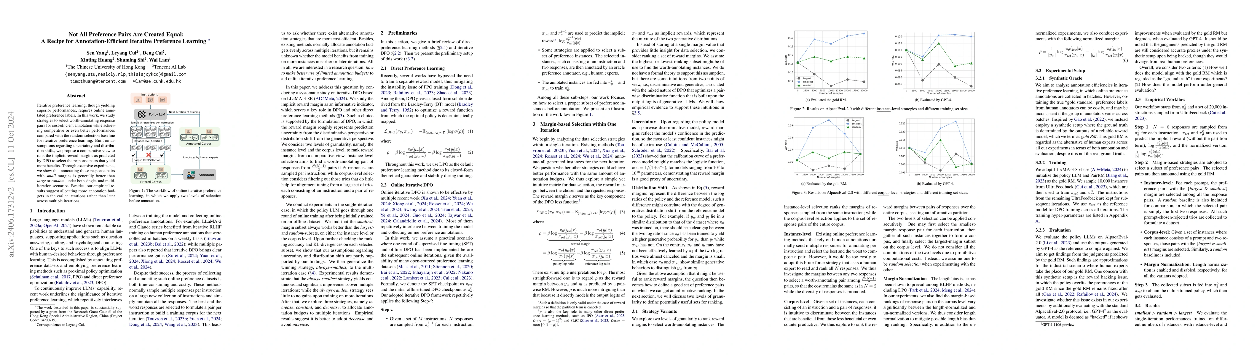 Thumbnail for Not All Preference Pairs Are Created Equal: A Recipe for
  Annotation-Efficient Iterative Preference Learning