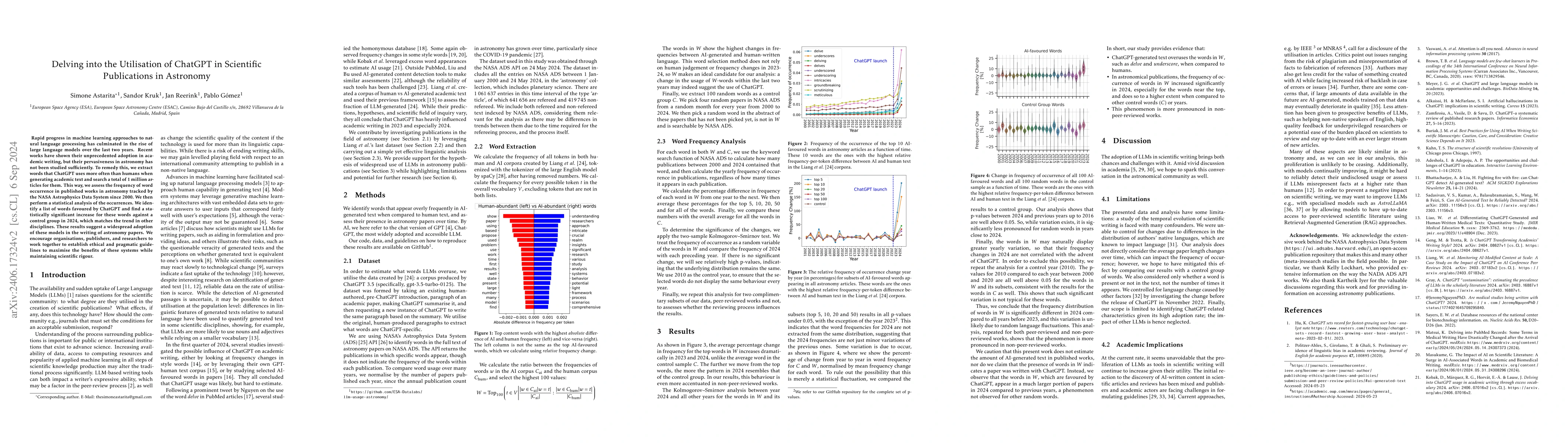 Thumbnail for Delving into the Utilisation of ChatGPT in Scientific Publications in
  Astronomy