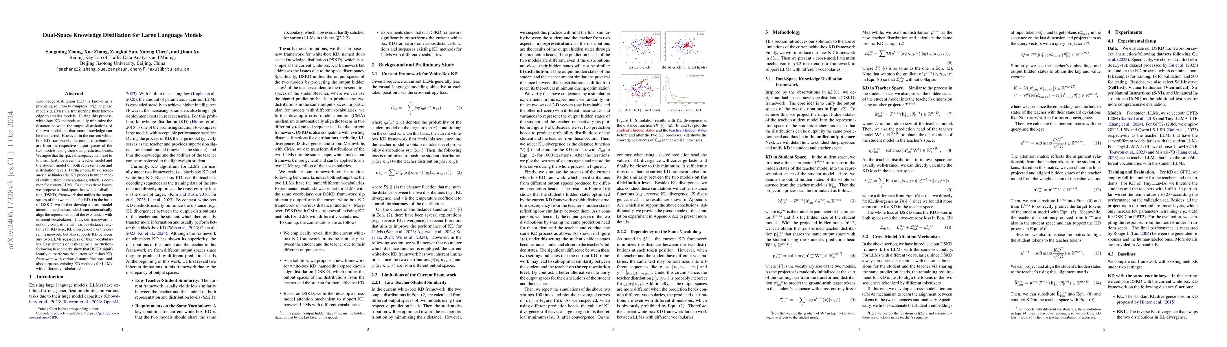 Thumbnail for Dual-Space Knowledge Distillation for Large Language Models