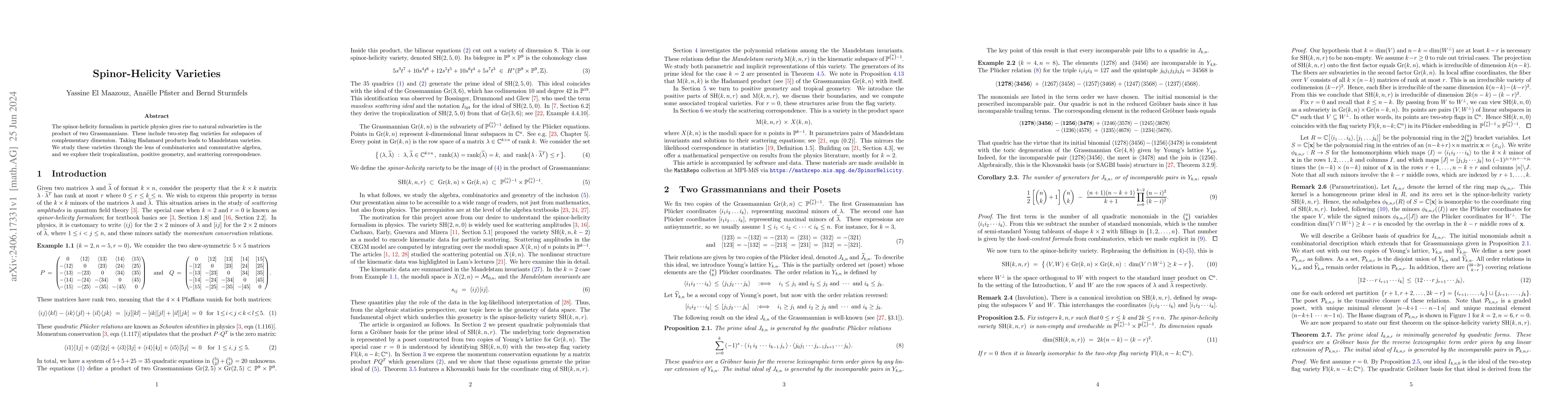 Thumbnail for Spinor-Helicity Varieties