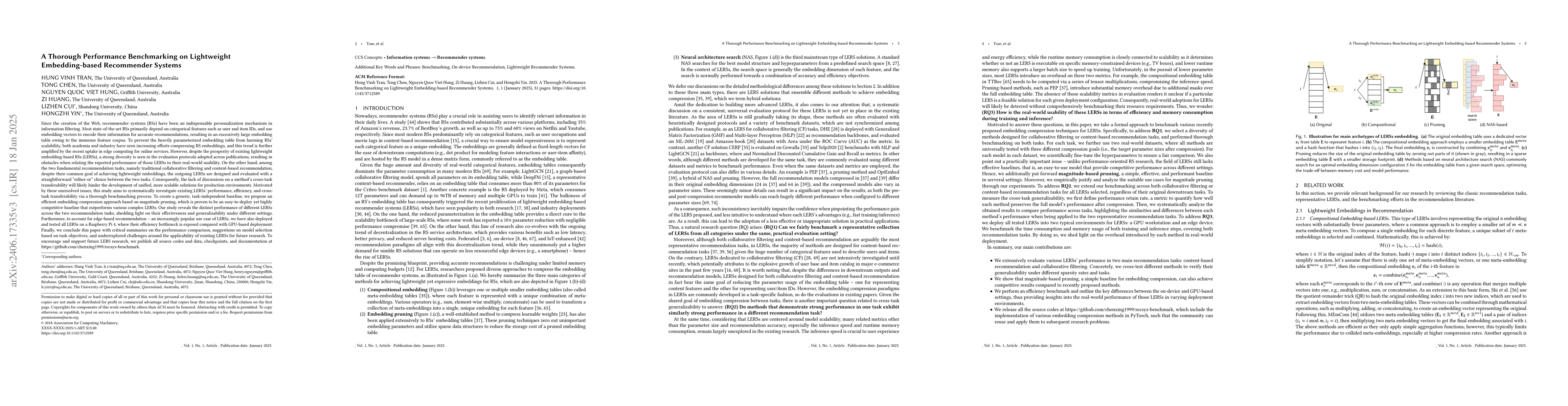 Thumbnail for A Thorough Performance Benchmarking on Lightweight Embedding-based
  Recommender Systems