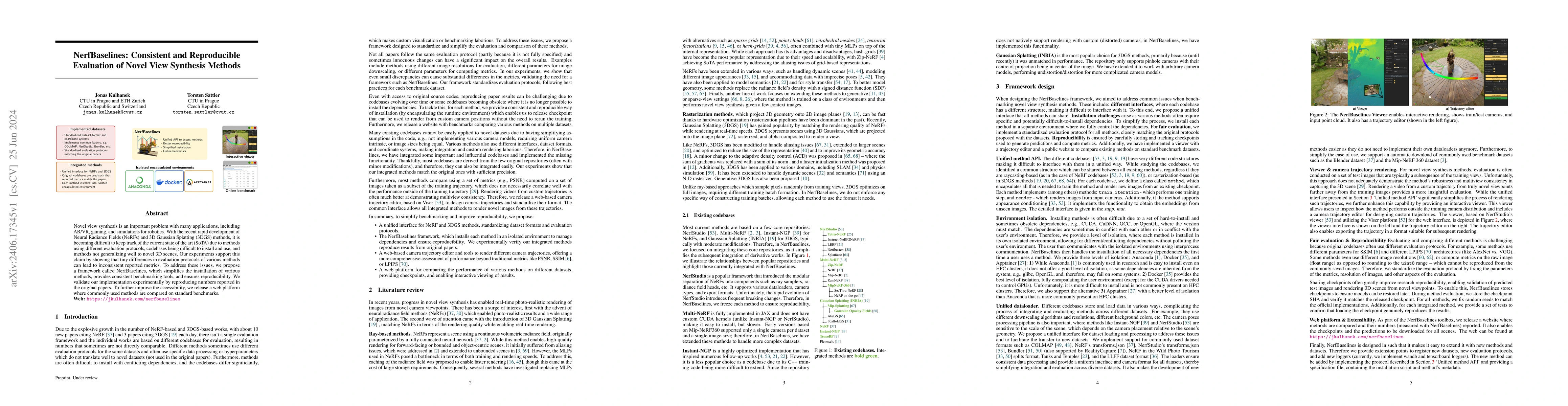 Thumbnail for NerfBaselines: Consistent and Reproducible Evaluation of Novel View
  Synthesis Methods