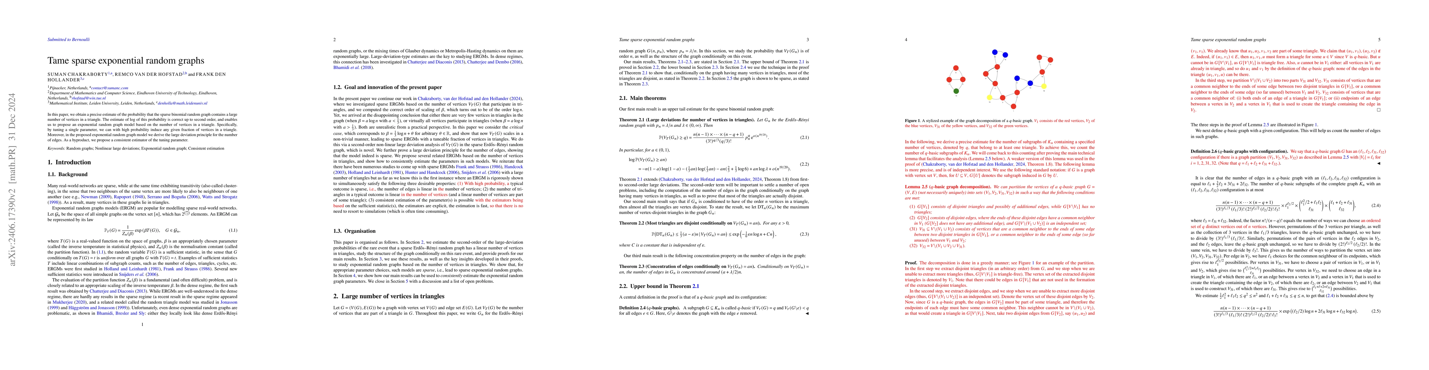Thumbnail for Tame sparse exponential random graphs