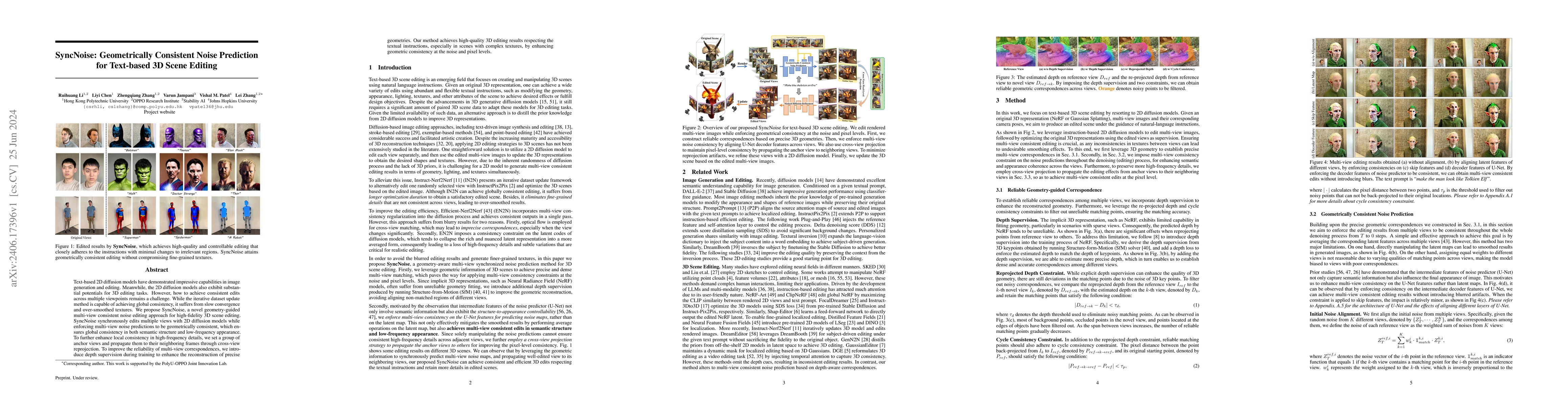 Thumbnail for SyncNoise: Geometrically Consistent Noise Prediction for Text-based 3D
  Scene Editing