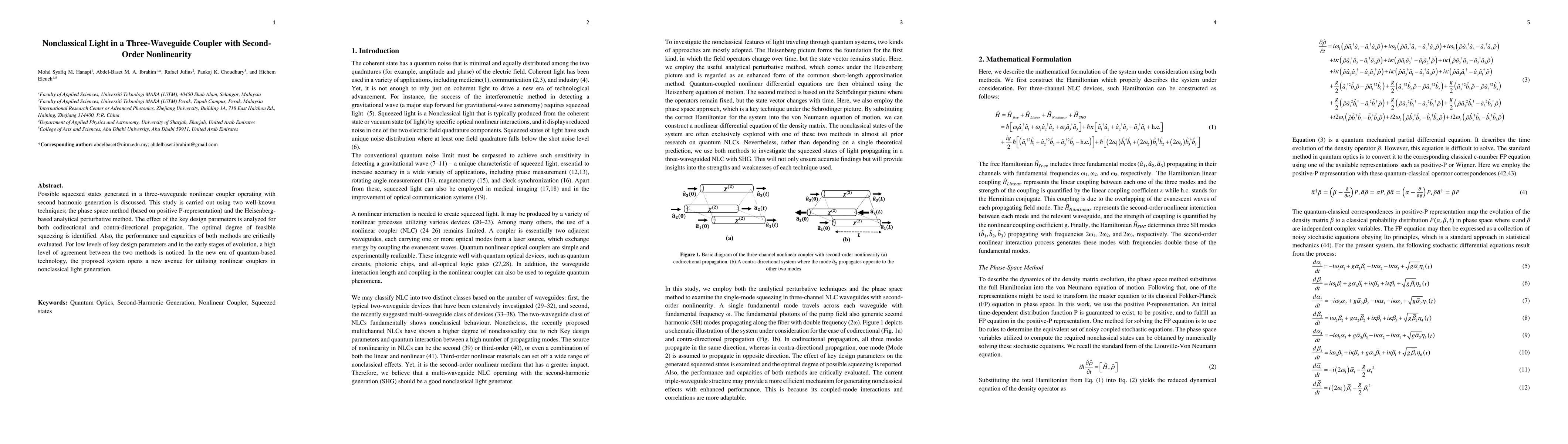 Thumbnail for Nonclassical Light in a Three-Waveguide Coupler with Second-Order
  Nonlinearity