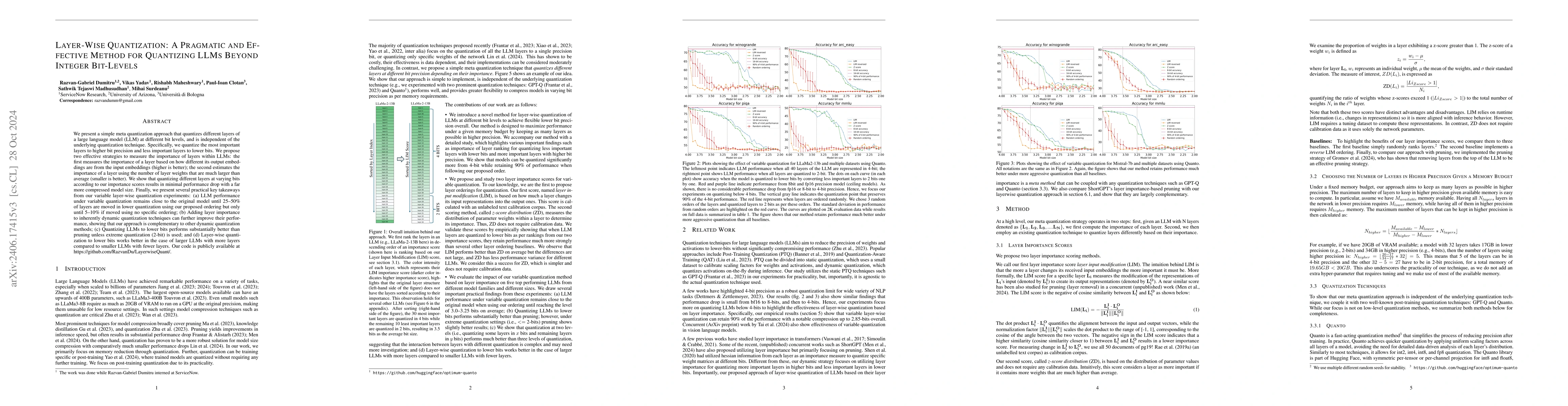 Thumbnail for Layer-Wise Quantization: A Pragmatic and Effective Method for Quantizing
  LLMs Beyond Integer Bit-Levels