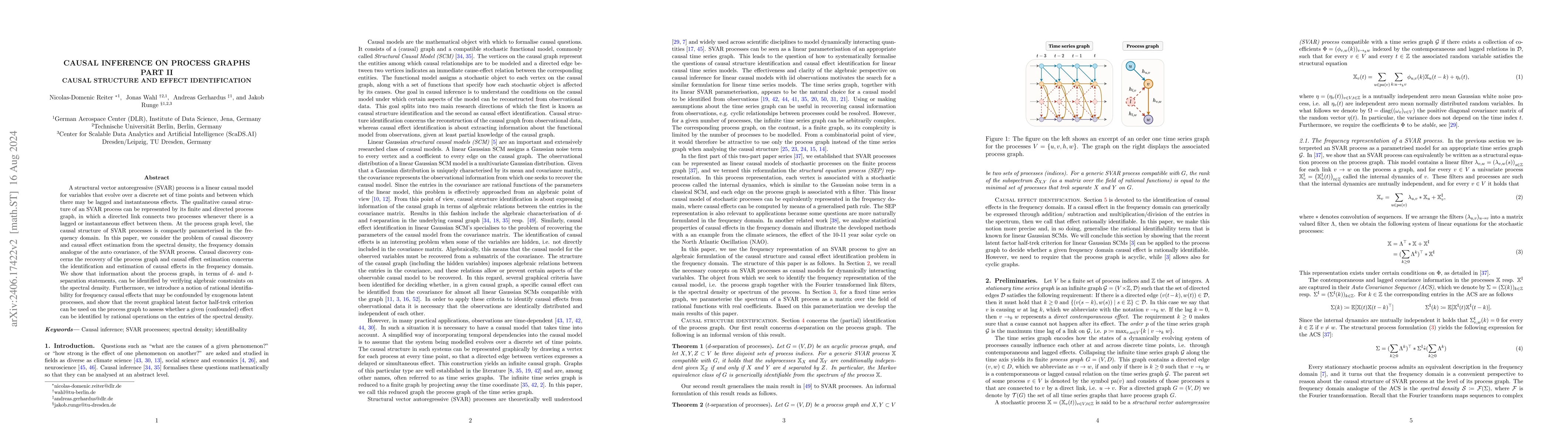 Thumbnail for Causal Inference on Process Graphs, Part II: Causal Structure and Effect
  Identification