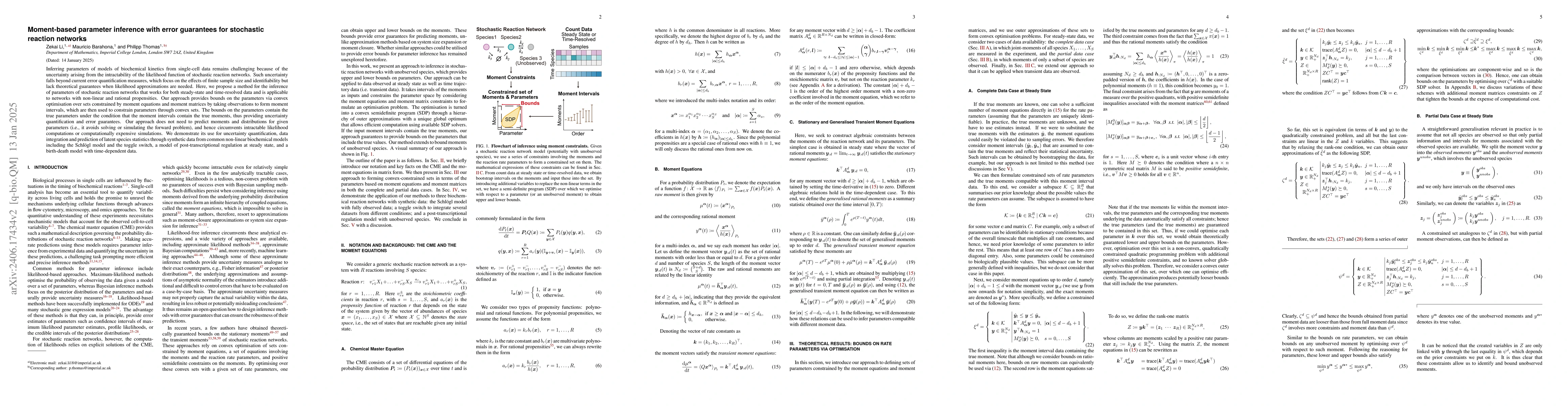 Thumbnail for Moment-based parameter inference with error guarantees for stochastic
  reaction networks