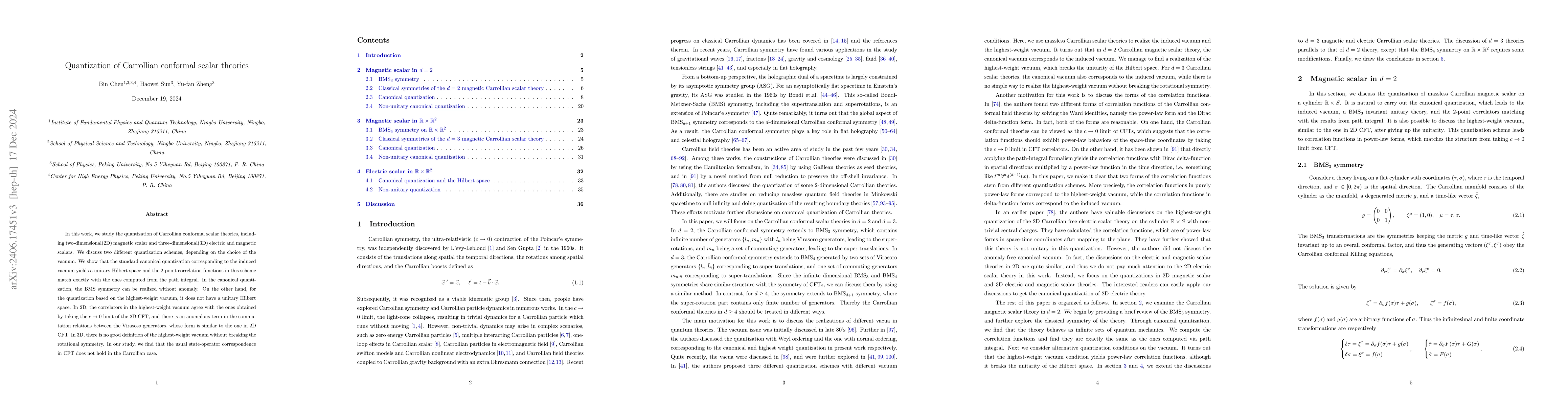 Thumbnail for Quantization of Carrollian conformal scalar theories