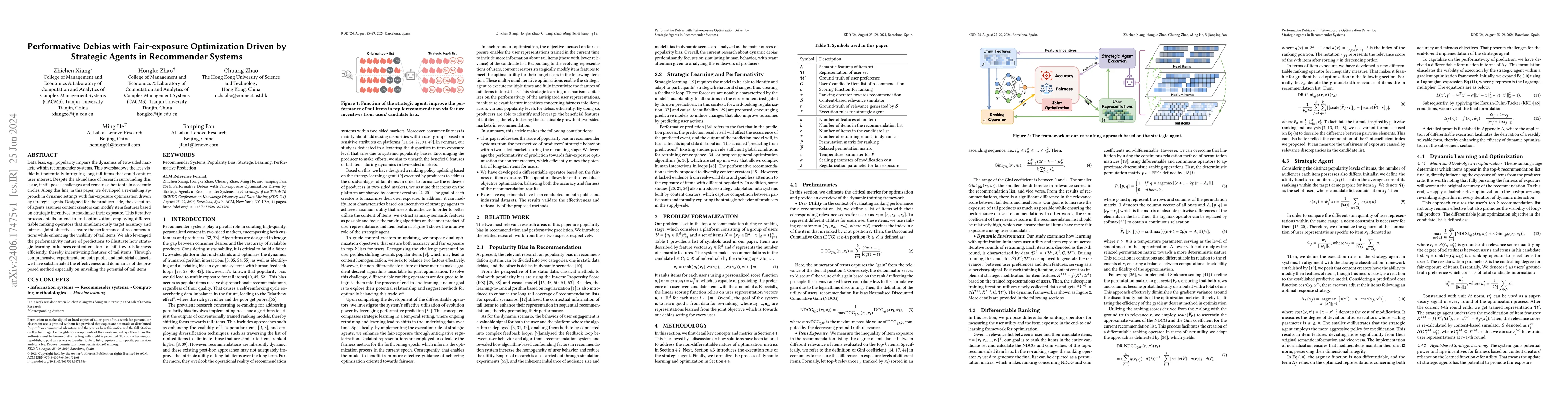 Thumbnail for Performative Debias with Fair-exposure Optimization Driven by Strategic
  Agents in Recommender Systems