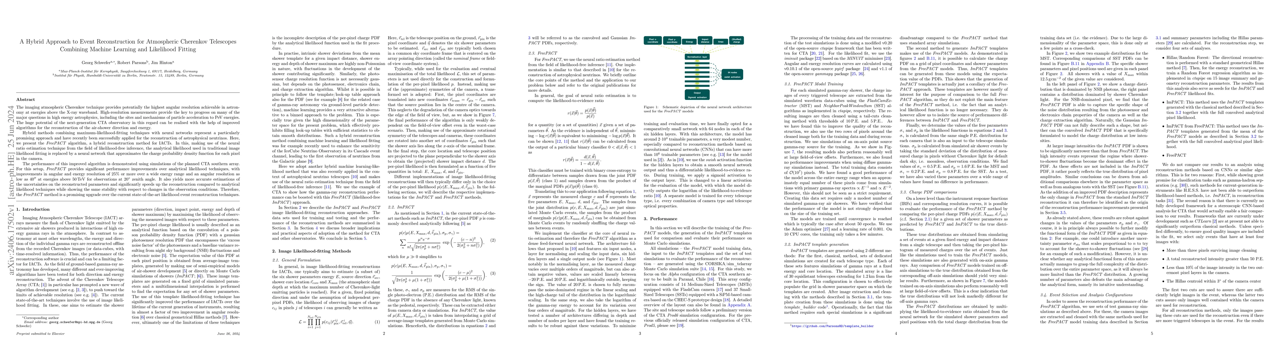 Thumbnail for A Hybrid Approach to Event Reconstruction for Atmospheric Cherenkov
  Telescopes Combining Machine Learning and Likelihood Fitting