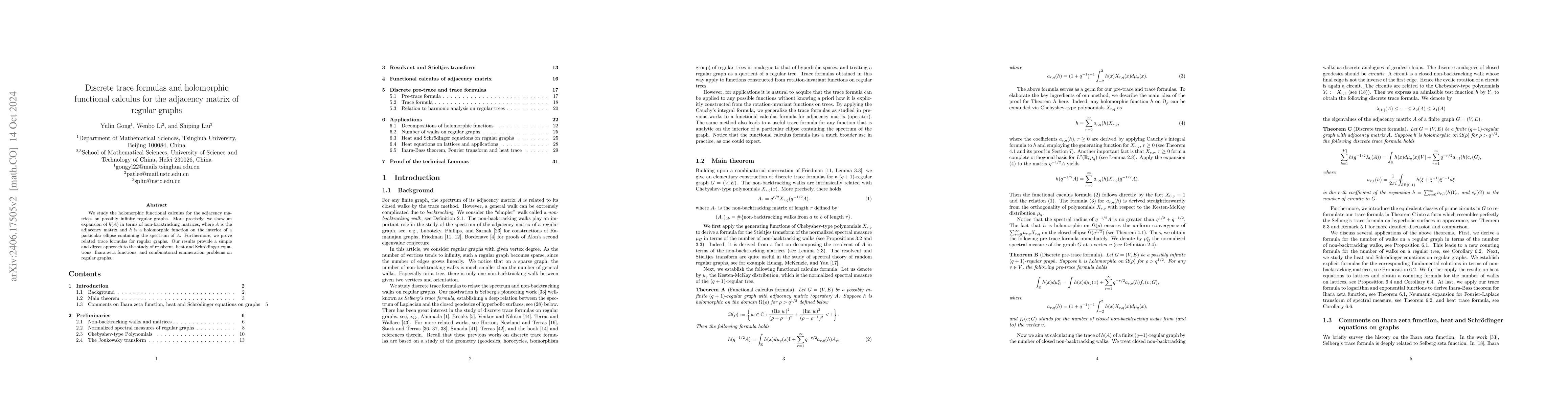 Thumbnail for Chebyshev Moment Method for Regular Graphs II: Discrete Trace Formula