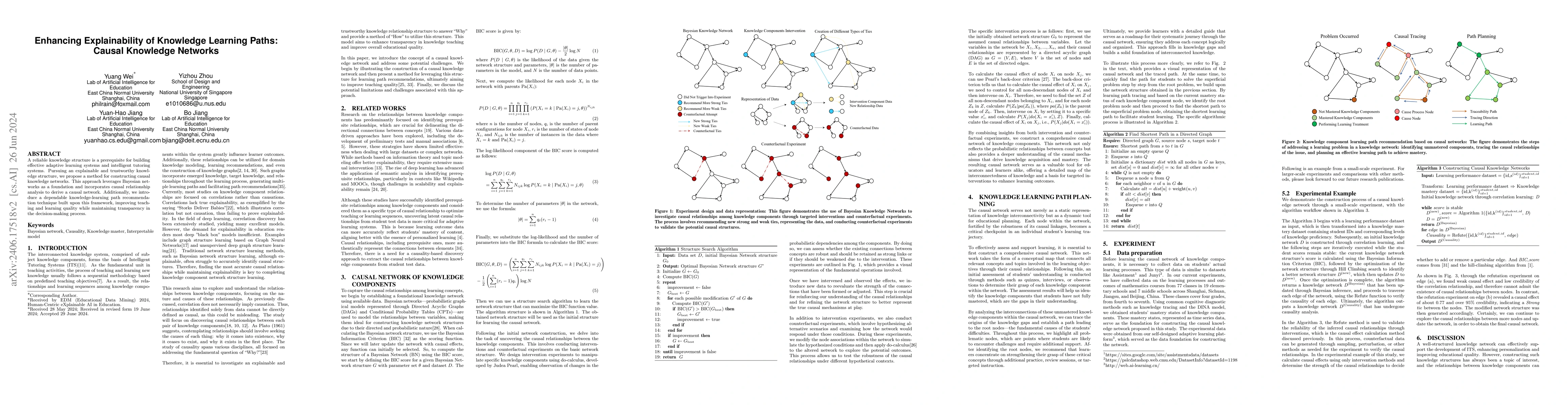 Thumbnail for Enhancing Explainability of Knowledge Learning Paths: Causal Knowledge
  Networks