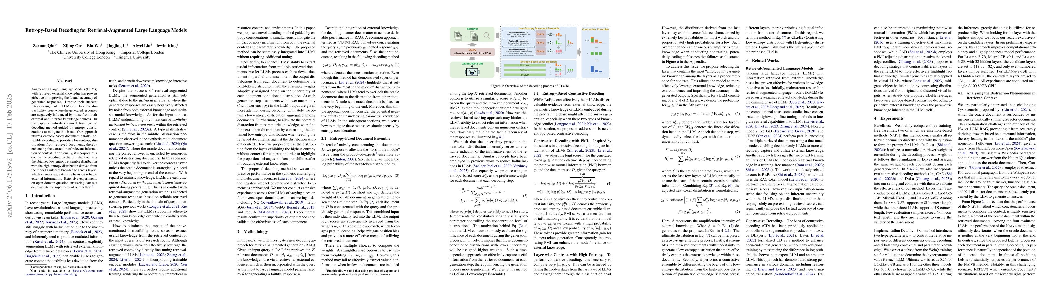 Thumbnail for Entropy-Based Decoding for Retrieval-Augmented Large Language Models