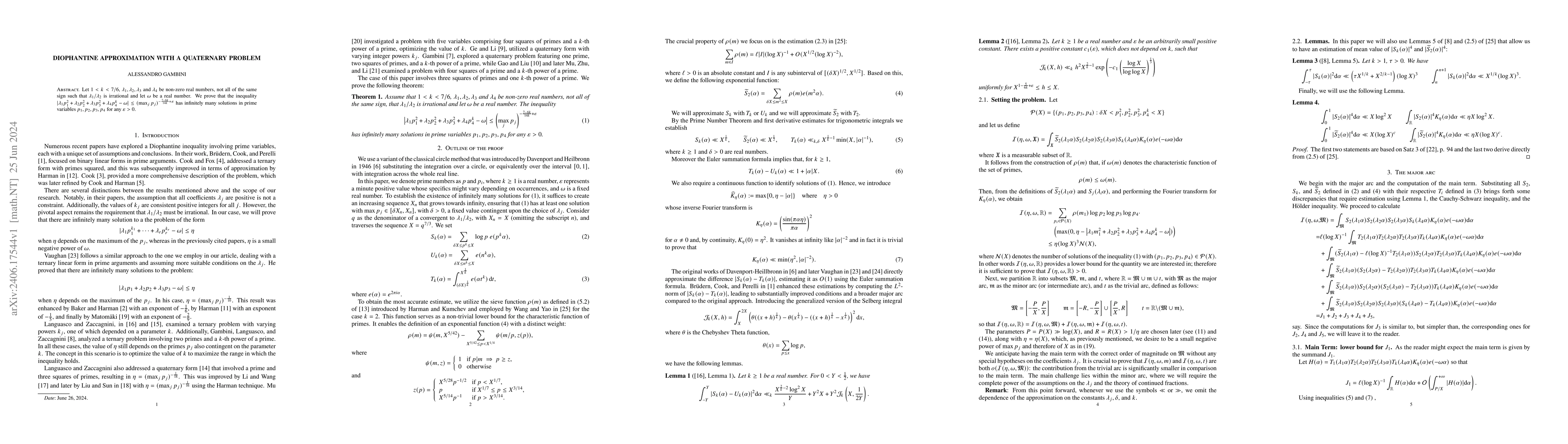 Thumbnail for Diophantine approximation with a quaternary problem