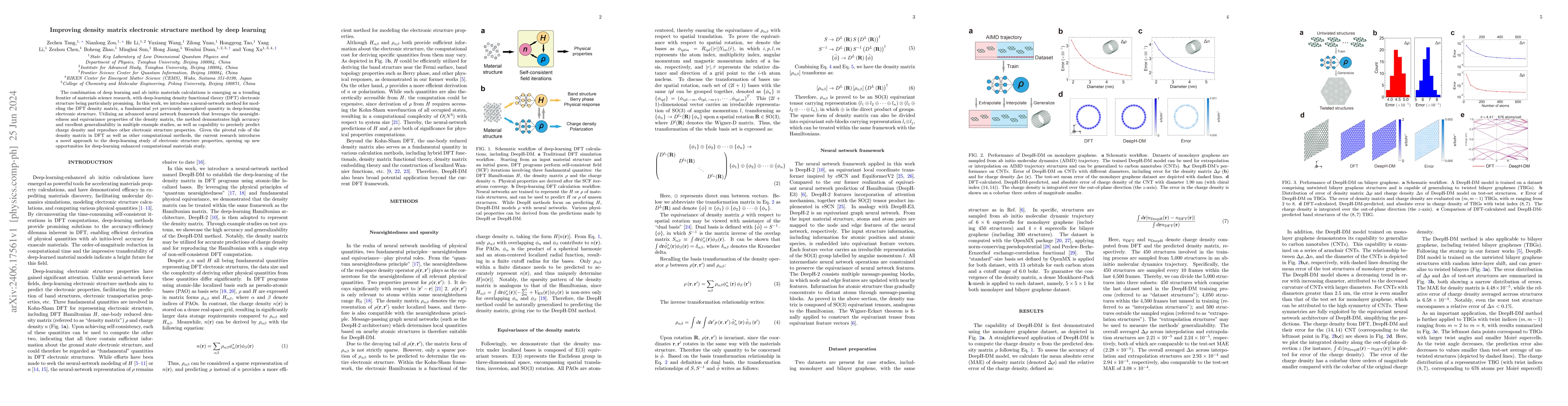 Thumbnail for Improving density matrix electronic structure method by deep learning
