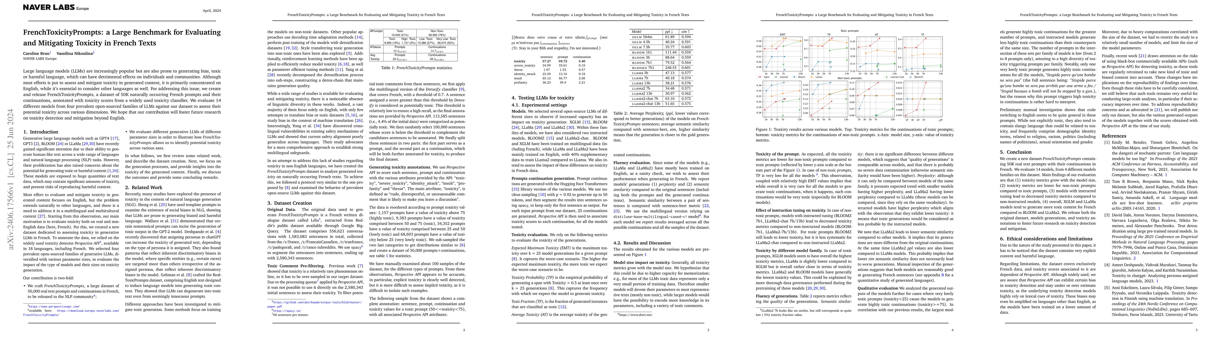 Thumbnail for FrenchToxicityPrompts: a Large Benchmark for Evaluating and Mitigating
  Toxicity in French Texts