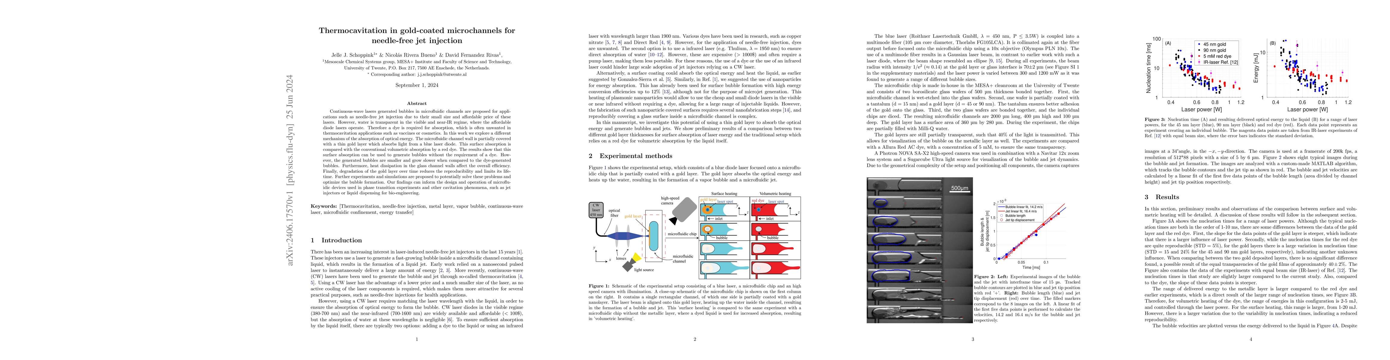Thumbnail for Thermocavitation in gold-coated microchannels for needle-free jet
  injection