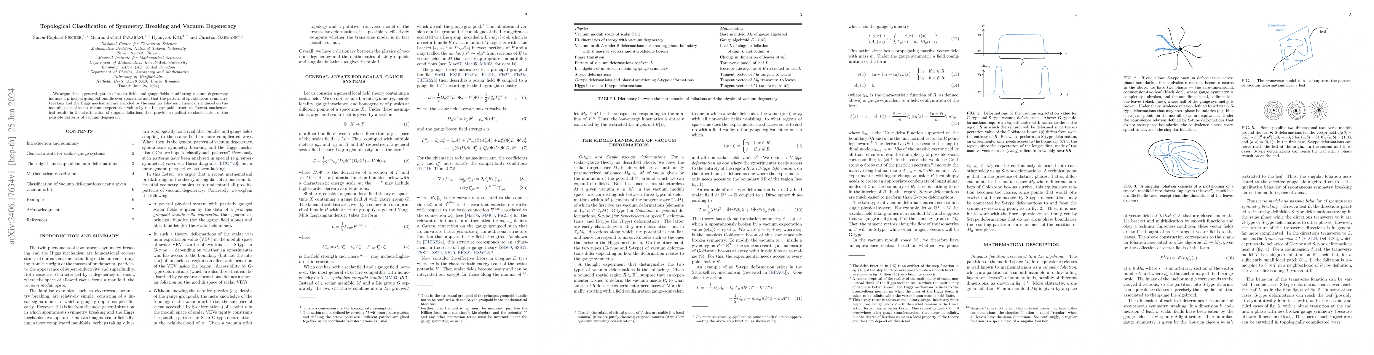 Thumbnail for Topological Classification of Symmetry Breaking and Vacuum Degeneracy