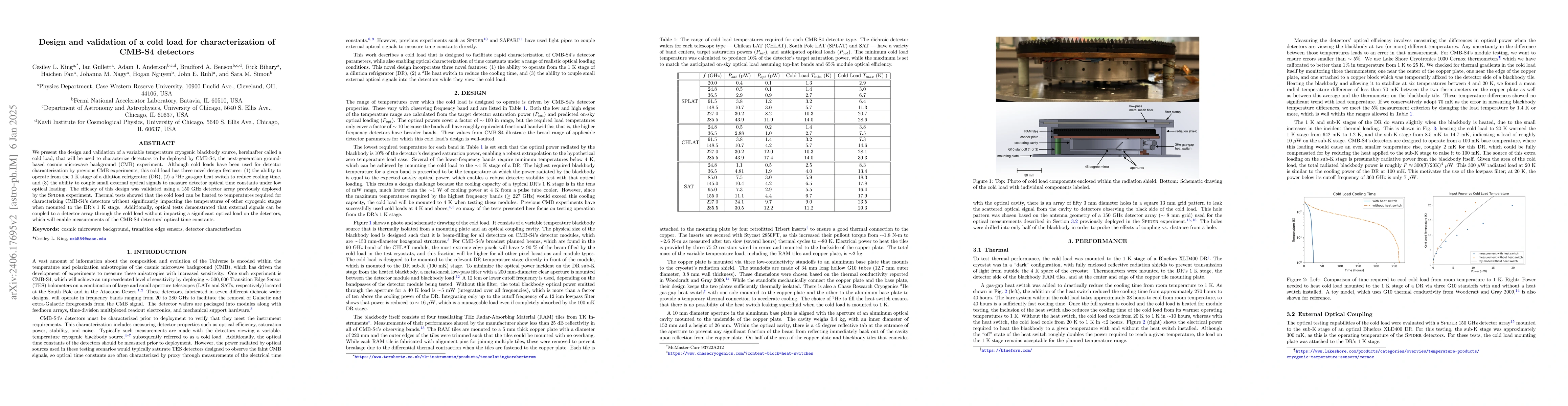 Thumbnail for Design and Validation of a Cold Load for Characterization of CMB-S4
  Detectors