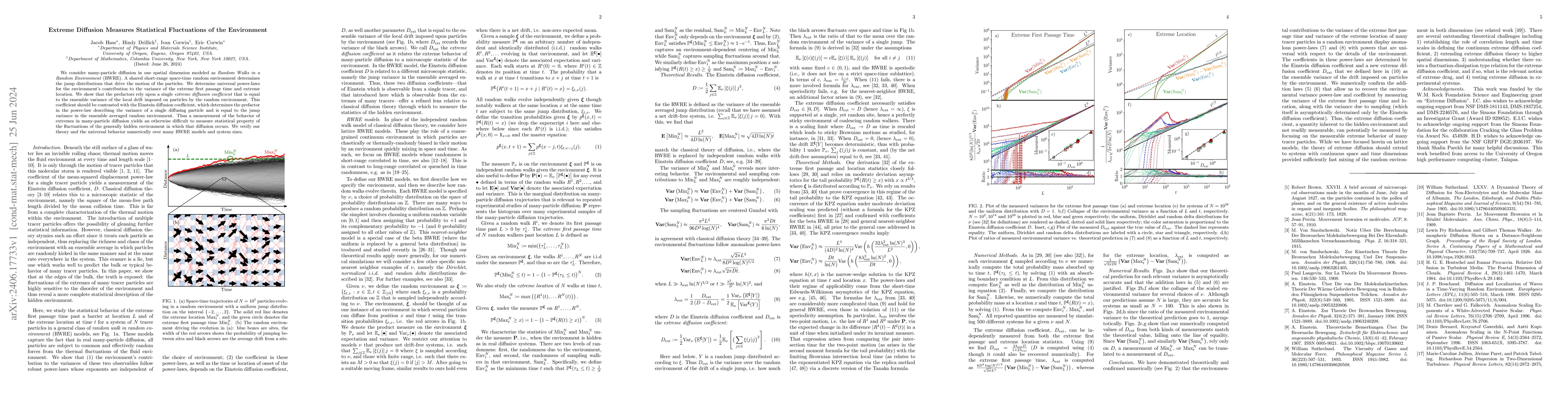 Thumbnail for Extreme Diffusion Measures Statistical Fluctuations of the Environment