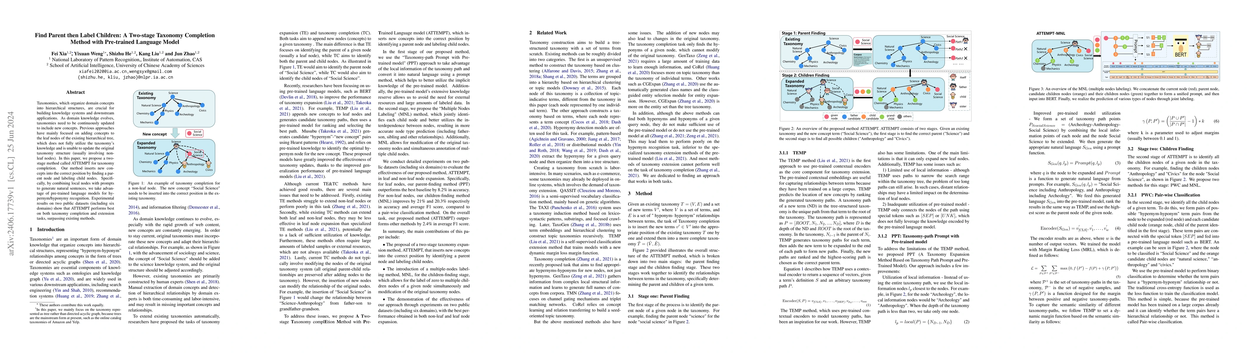 Thumbnail for Find Parent then Label Children: A Two-stage Taxonomy Completion Method
  with Pre-trained Language Model