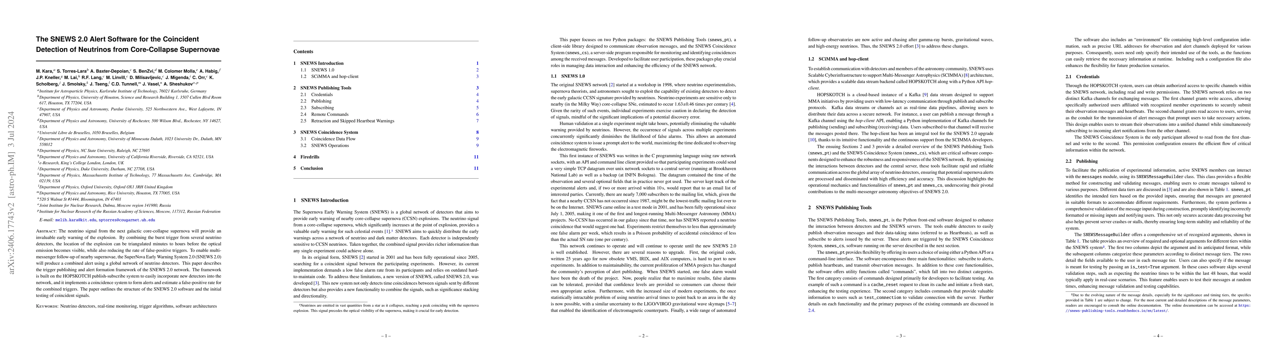 Thumbnail for The SNEWS 2.0 Alert Software for the Coincident Detection of Neutrinos
  from Core-Collapse Supernovae