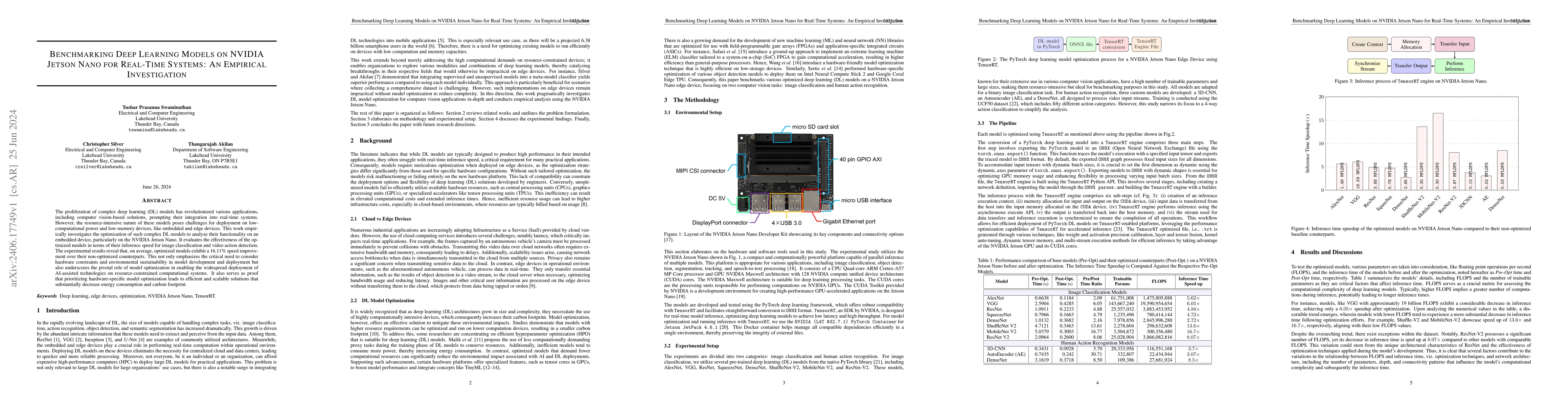 Thumbnail for Benchmarking Deep Learning Models on NVIDIA Jetson Nano for Real-Time
  Systems: An Empirical Investigation