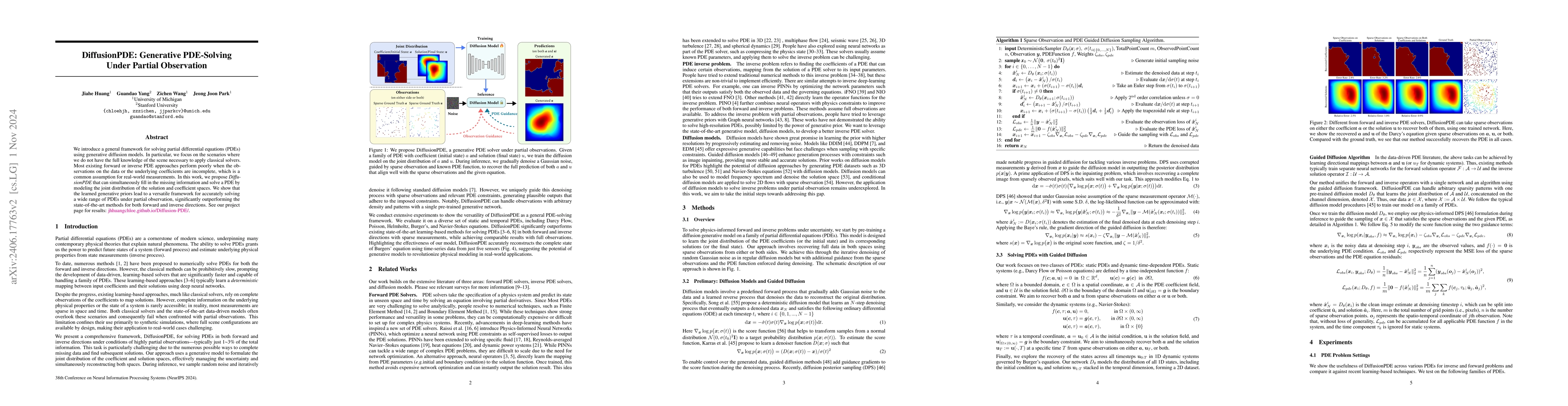 Thumbnail for DiffusionPDE: Generative PDE-Solving Under Partial Observation