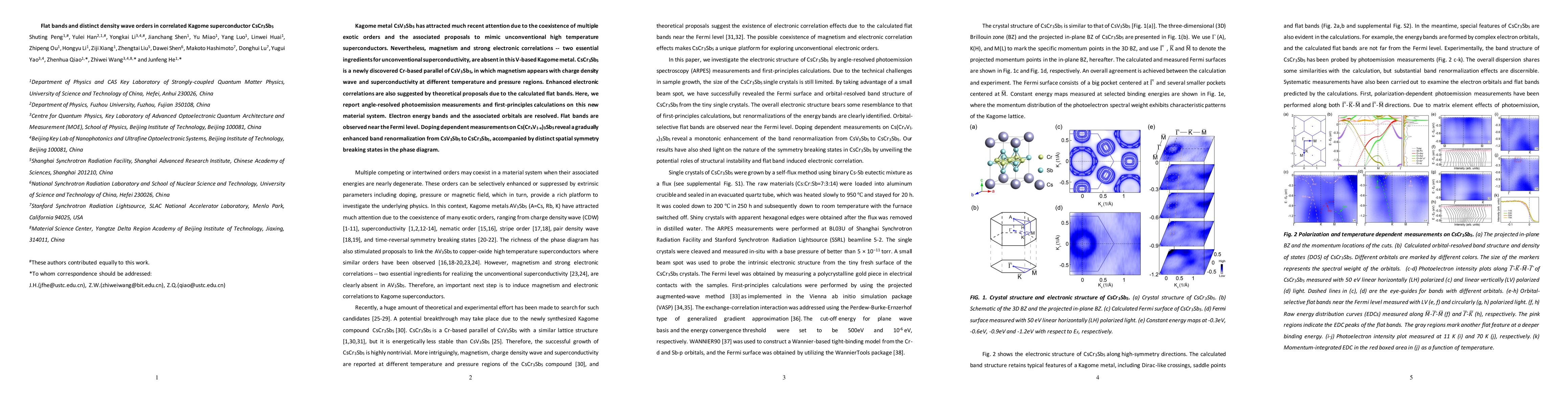 Thumbnail for Flat bands and distinct density wave orders in correlated Kagome
  superconductor CsCr$_3$Sb$_5$