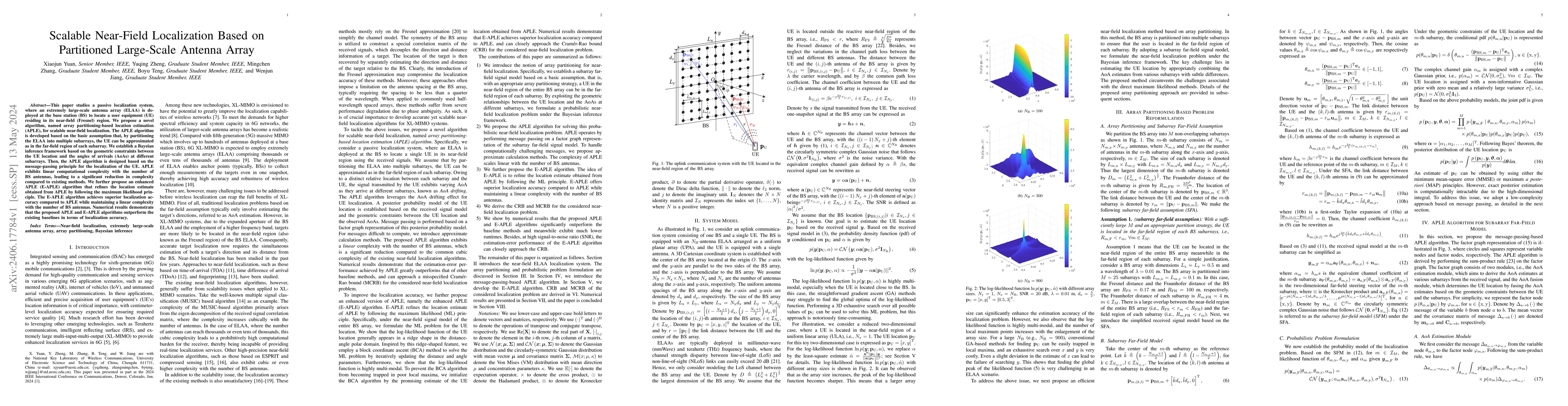 Thumbnail for Scalable Near-Field Localization Based on Partitioned Large-Scale
  Antenna Array