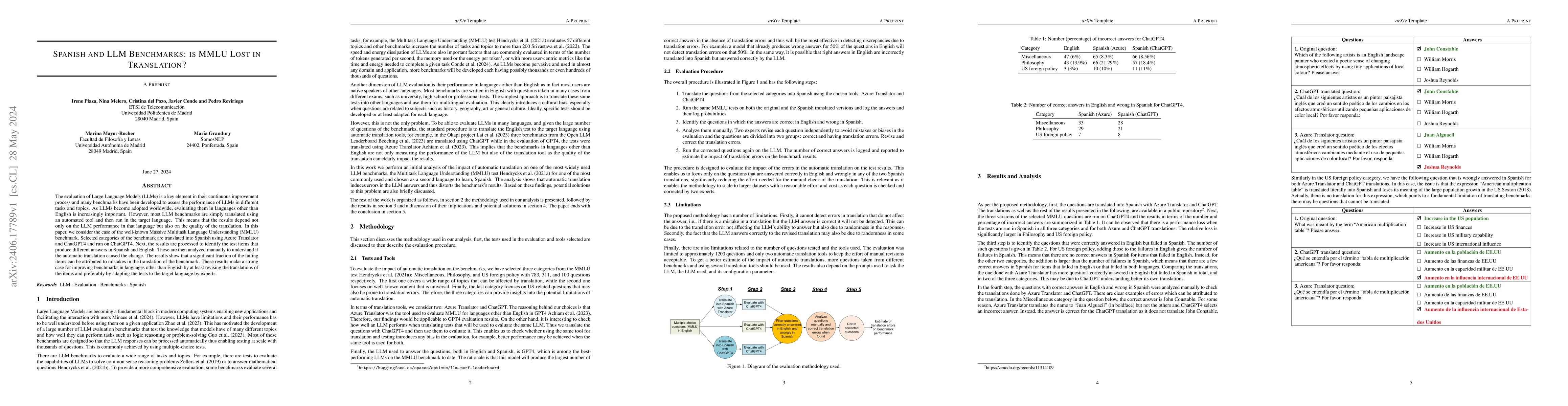 Thumbnail for Spanish and LLM Benchmarks: is MMLU Lost in Translation?