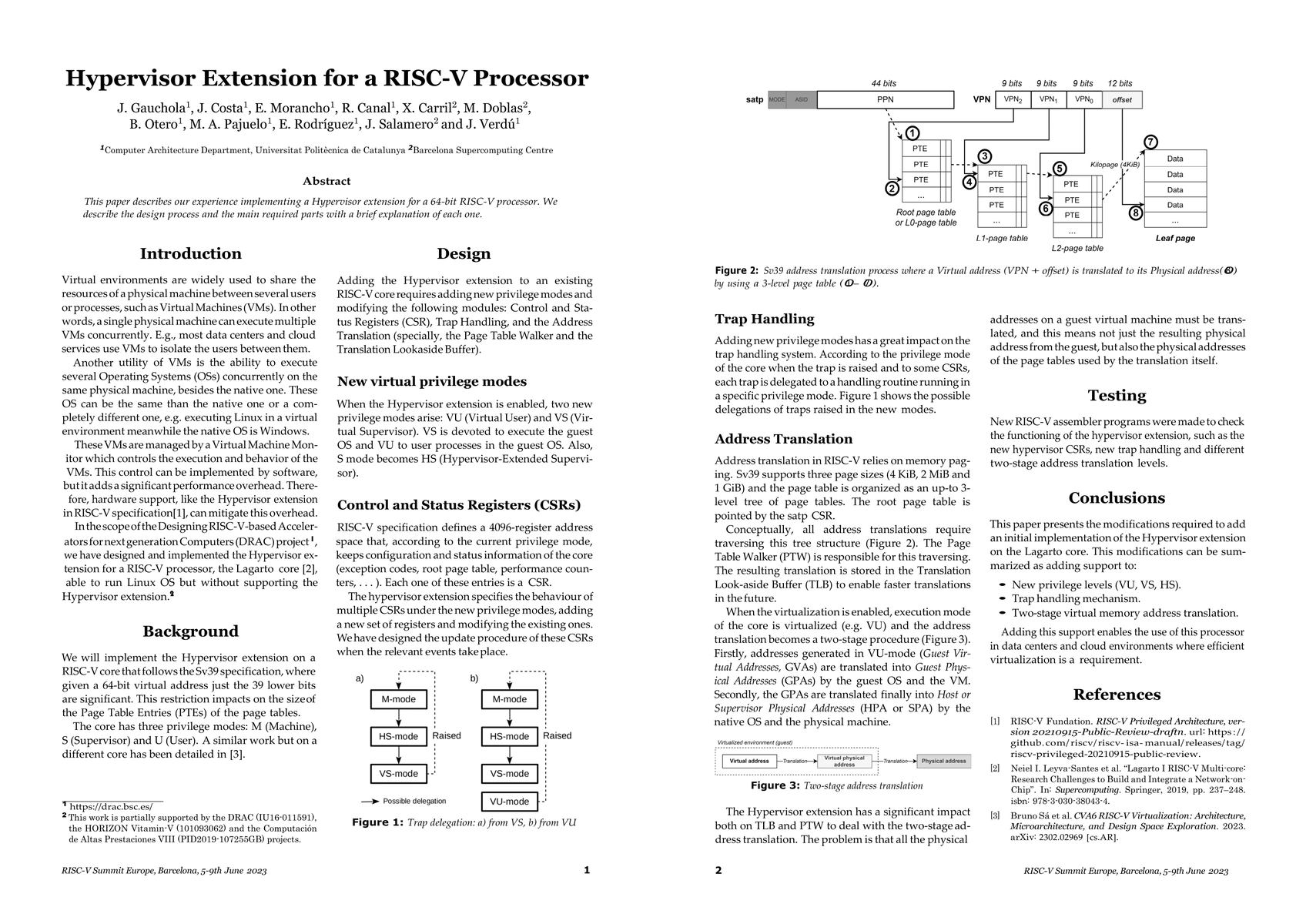 Thumbnail for Hypervisor Extension for a RISC-V Processor