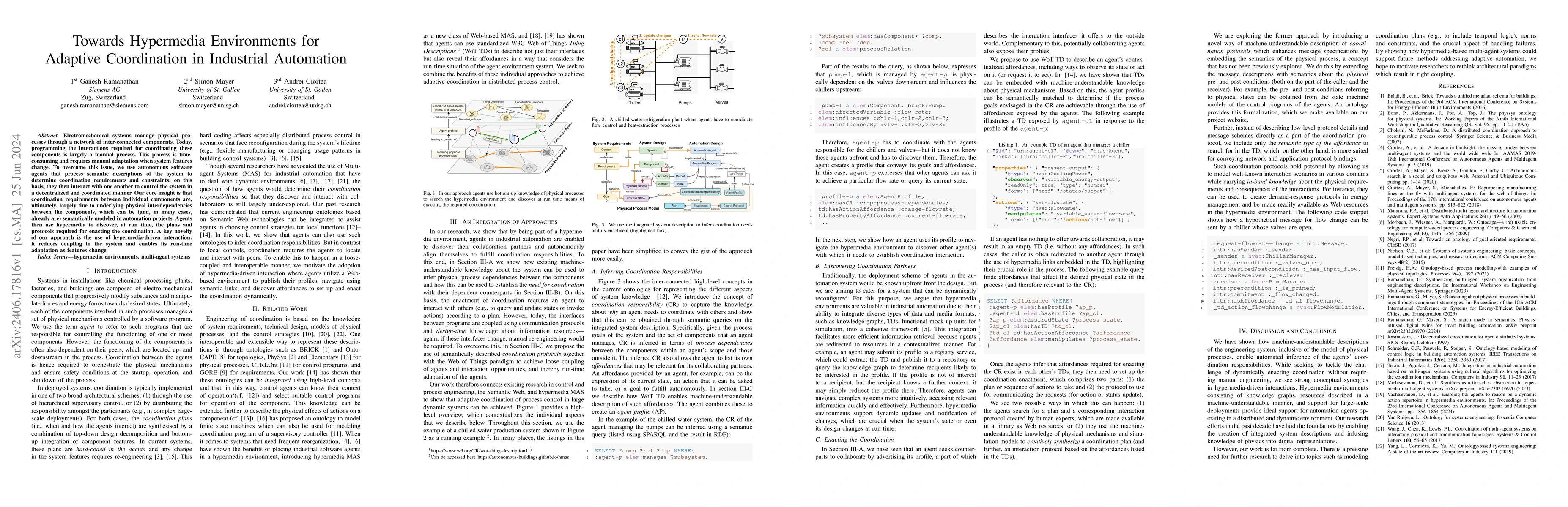 Thumbnail for Towards Hypermedia Environments for Adaptive Coordination in Industrial
  Automation