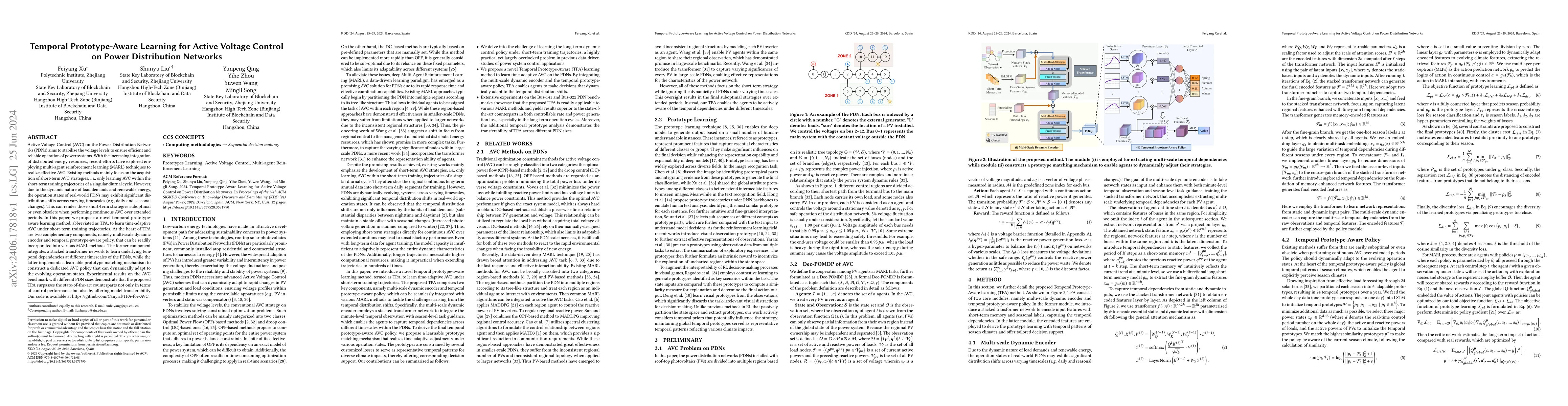 Thumbnail for Temporal Prototype-Aware Learning for Active Voltage Control on Power
  Distribution Networks