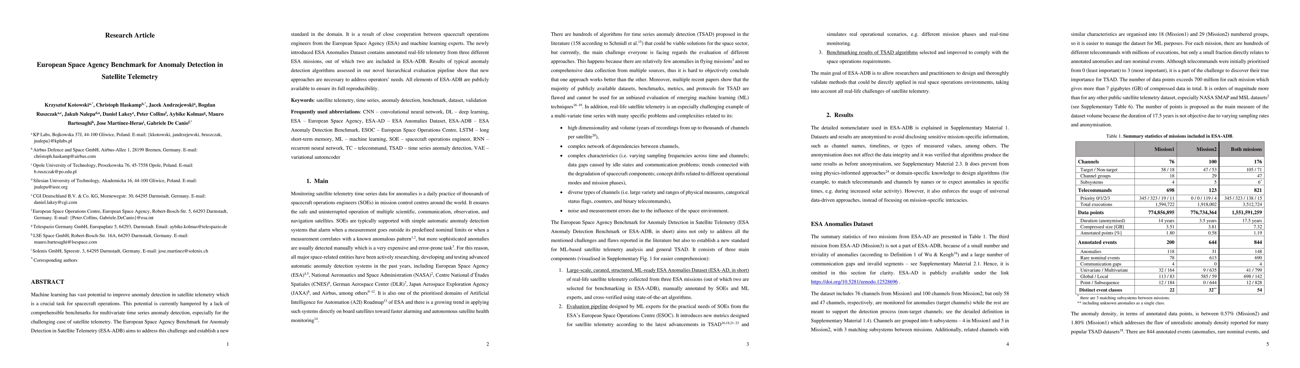 Thumbnail for European Space Agency Benchmark for Anomaly Detection in Satellite
  Telemetry