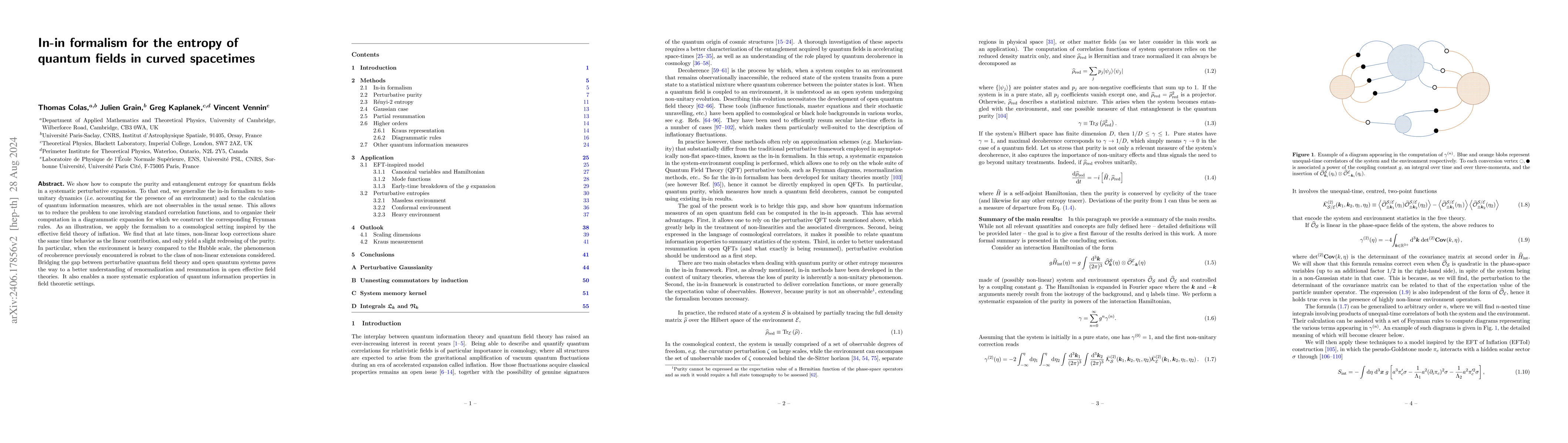 Thumbnail for In-in formalism for the entropy of quantum fields in curved spacetimes