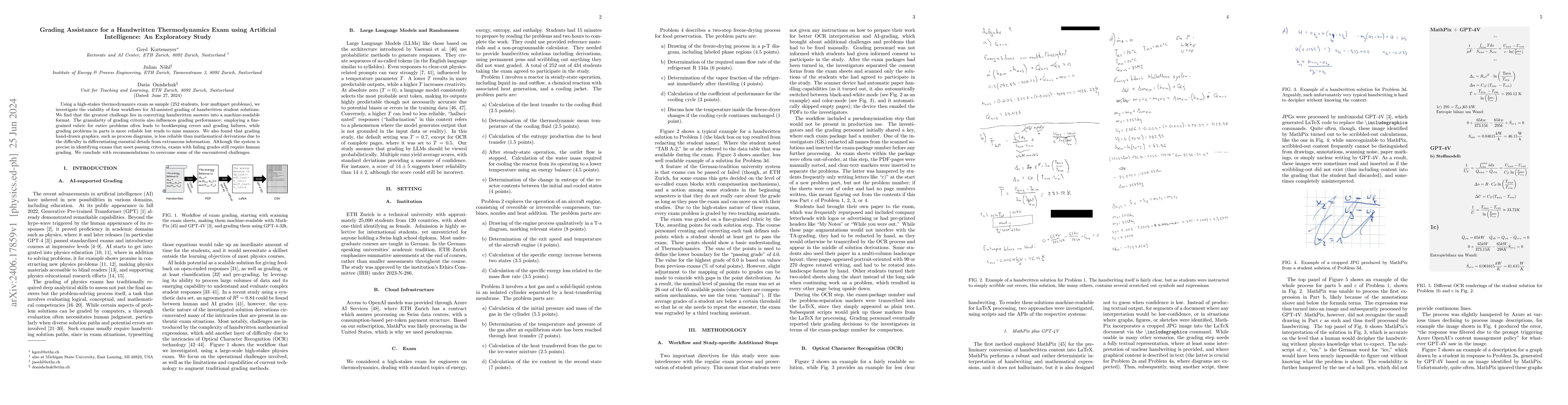 Thumbnail for Grading Assistance for a Handwritten Thermodynamics Exam using
  Artificial Intelligence: An Exploratory Study