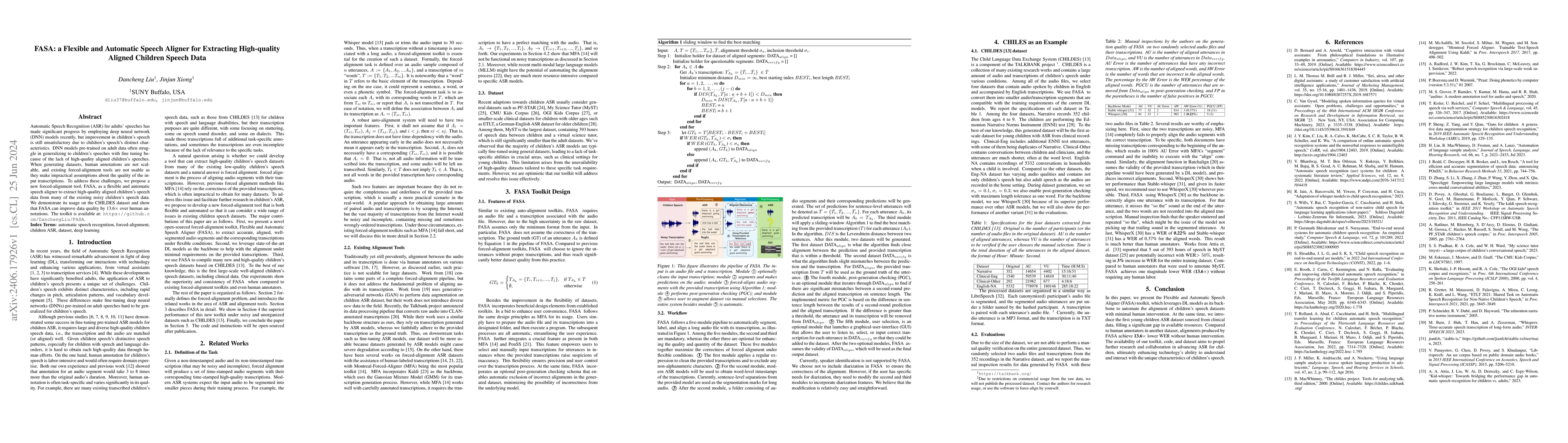 Thumbnail for FASA: a Flexible and Automatic Speech Aligner for Extracting
  High-quality Aligned Children Speech Data