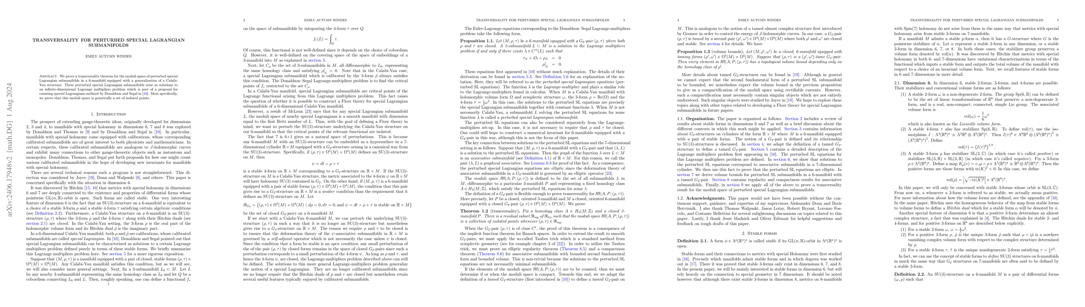 Thumbnail for Transversality for perturbed special Lagrangian submanifolds