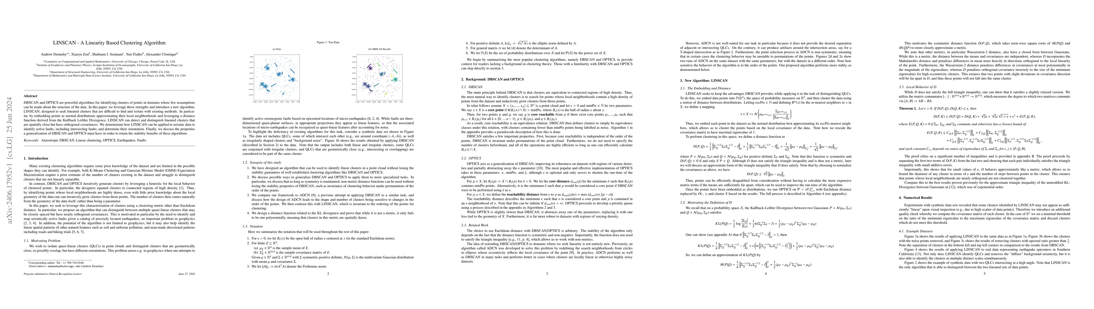 Thumbnail for LINSCAN -- A Linearity Based Clustering Algorithm