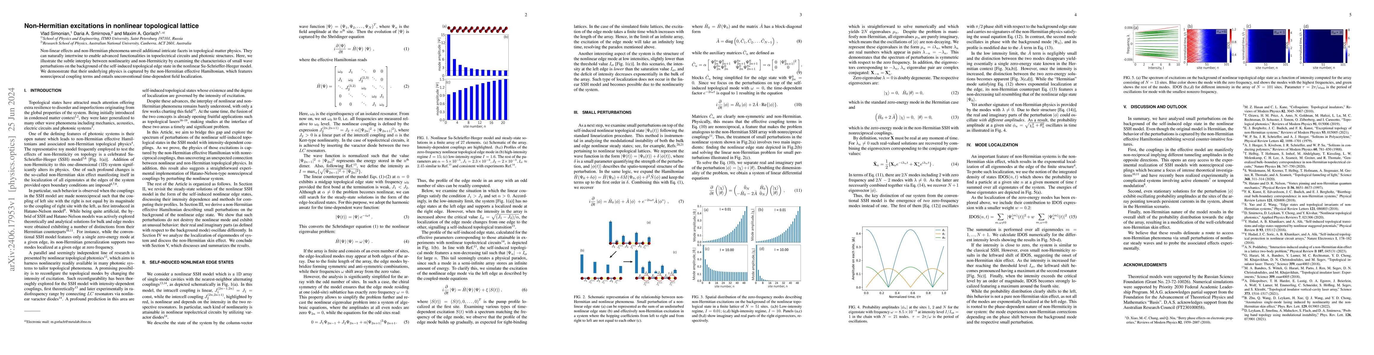 Thumbnail for Non-Hermitian excitations in nonlinear topological lattice